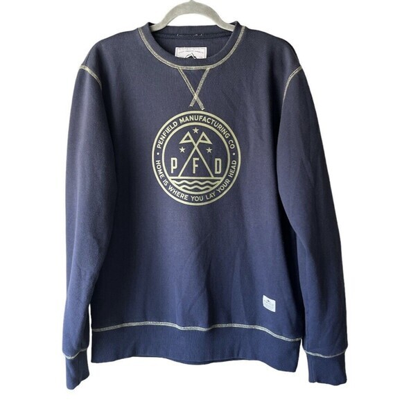 Penfield Vintage‎ 00’s Graphic Crewneck Sweatshirt Mens Size Medium Navy Blue - Picture 1 of 12
